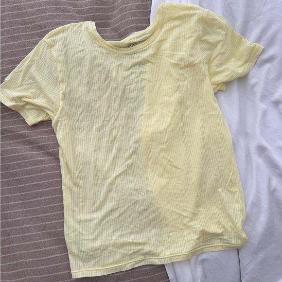 Negative Yellow Ribbed Tank Top - Picture 2 of 3